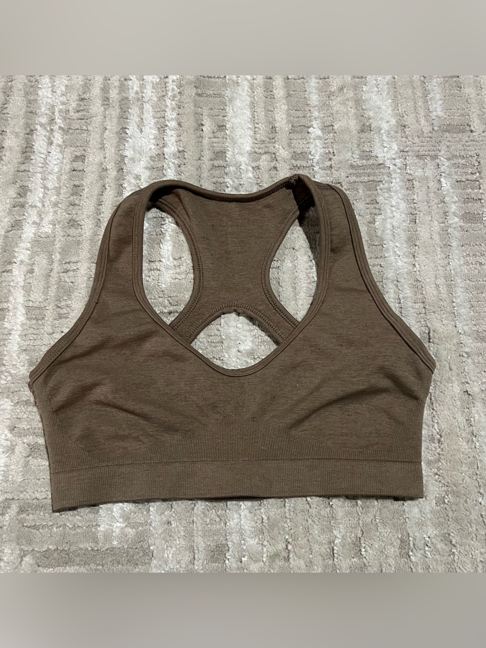Alphalete Tan Seamless Racerback Sports Bra Size XS - Picture 1 of 4